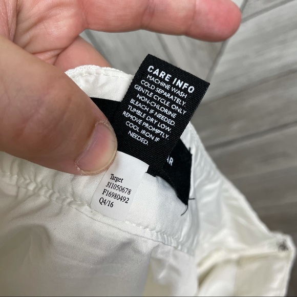 Who What Wear White Gingham Birdcage Midi Skirt - Picture 5 of 6